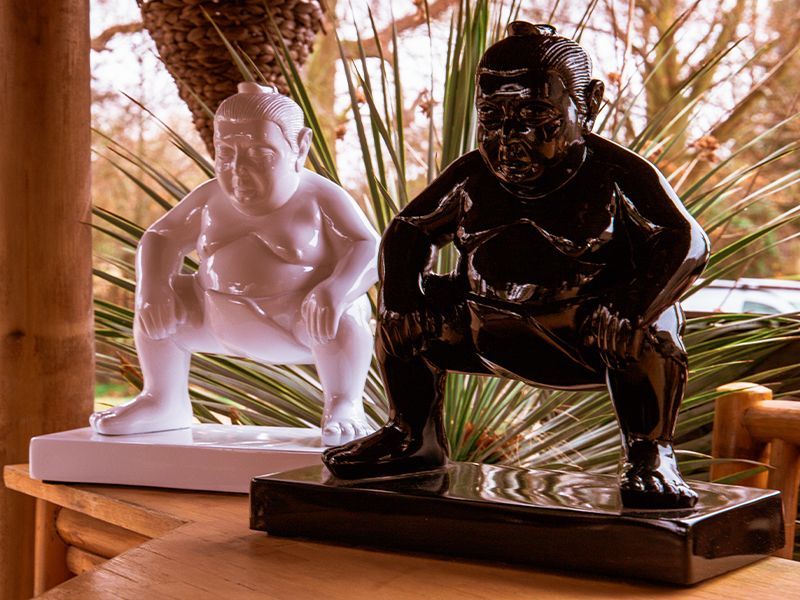 Sumo Garden Ornament - White-Garden Furniture Centre-LowRange,Under 100,Ornaments Accessories,Ornaments,Accessories Sale,Accessories-{collection_title}