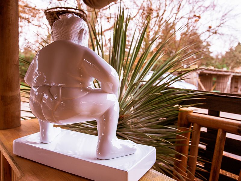 Sumo Garden Ornament - White