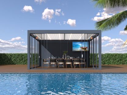 Bioclimatic Pergola 4 x 3m Wall Mounted | T7