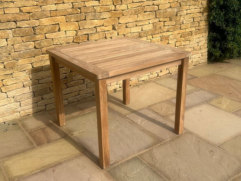 Adonis 90cm Square Table  -Garden Furniture Centre-MidInstock,instock,MidRange,Dining Table,Teak,Tables,Teak Tables,Outdoor Furniture,Teak Garden Furniture,Outdoor Dining-{collection_title}