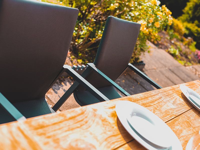 Regent 6 Sense Chair Stacking Set | FSC® Certified-Garden Furniture Centre-HighRange,Metal,Teak,Tables,Dining Set,FSC®,Outdoor Dining-{collection_title}