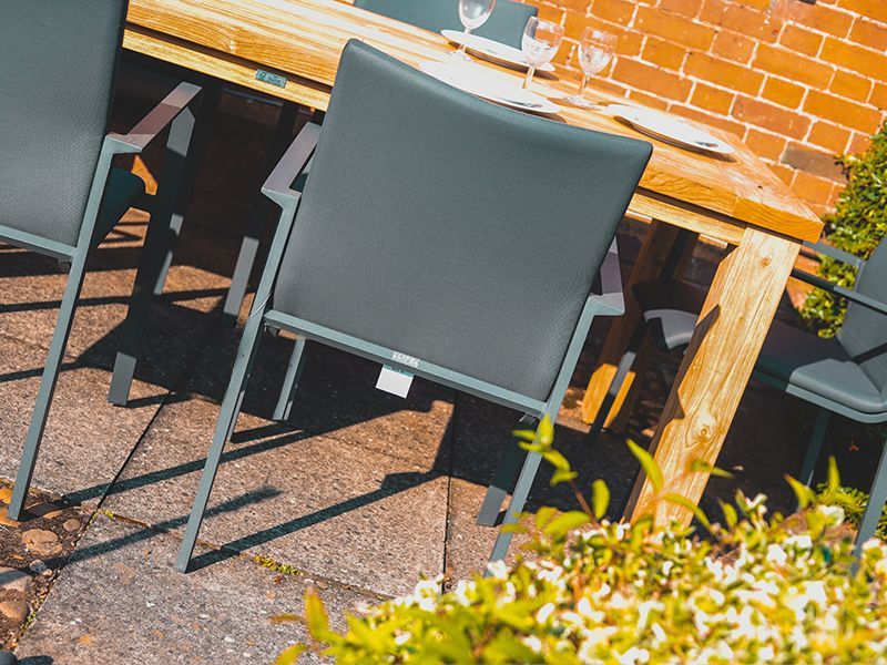 Regent 6 Sense Chair Stacking Set | FSC® Certified-Garden Furniture Centre-HighRange,Metal,Teak,Tables,Dining Set,FSC®,Outdoor Dining-{collection_title}