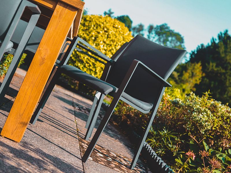 Regent 6 Sense Chair Stacking Set | FSC® Certified-Garden Furniture Centre-HighRange,Metal,Teak,Tables,Dining Set,FSC®,Outdoor Dining-{collection_title}