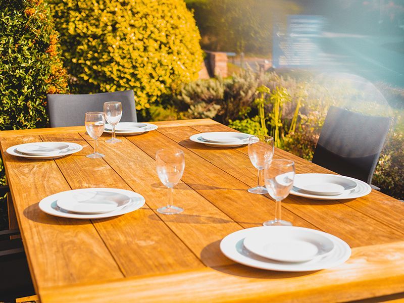 Regent 6 Sense Chair Stacking Set | FSC® Certified-Garden Furniture Centre-HighRange,Metal,Teak,Tables,Dining Set,FSC®,Outdoor Dining-{collection_title}