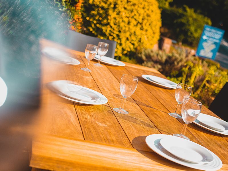 Regent 6 Sense Chair Stacking Set | FSC® Certified-Garden Furniture Centre-HighRange,Metal,Teak,Tables,Dining Set,FSC®,Outdoor Dining-{collection_title}