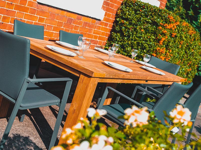 Regent 6 Sense Chair Stacking Set | FSC® Certified-Garden Furniture Centre-HighRange,Metal,Teak,Tables,Dining Set,FSC®,Outdoor Dining-{collection_title}