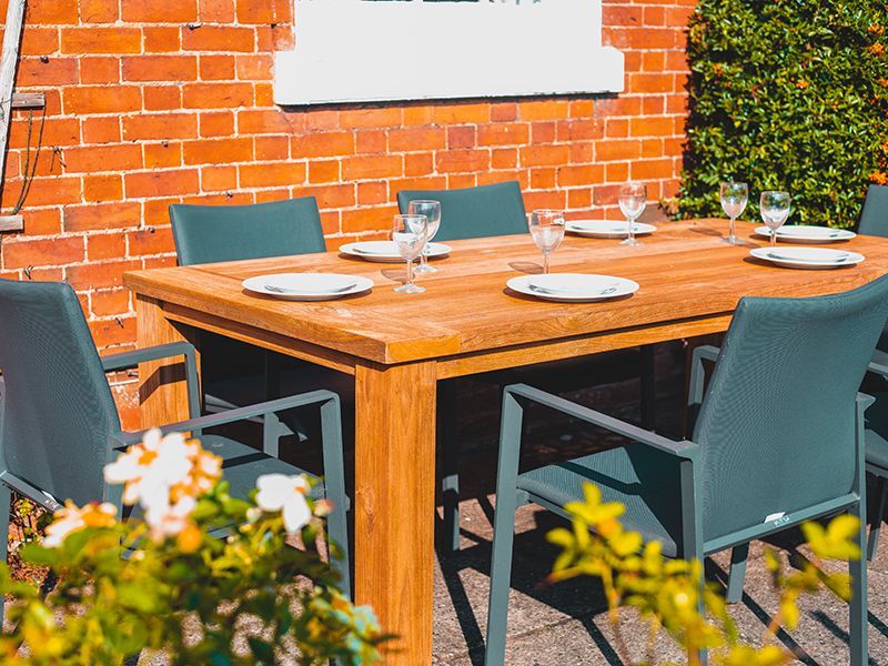 Regent 6 Sense Chair Stacking Set | FSC® Certified-Garden Furniture Centre-HighRange,Metal,Teak,Tables,Dining Set,FSC®,Outdoor Dining-{collection_title}