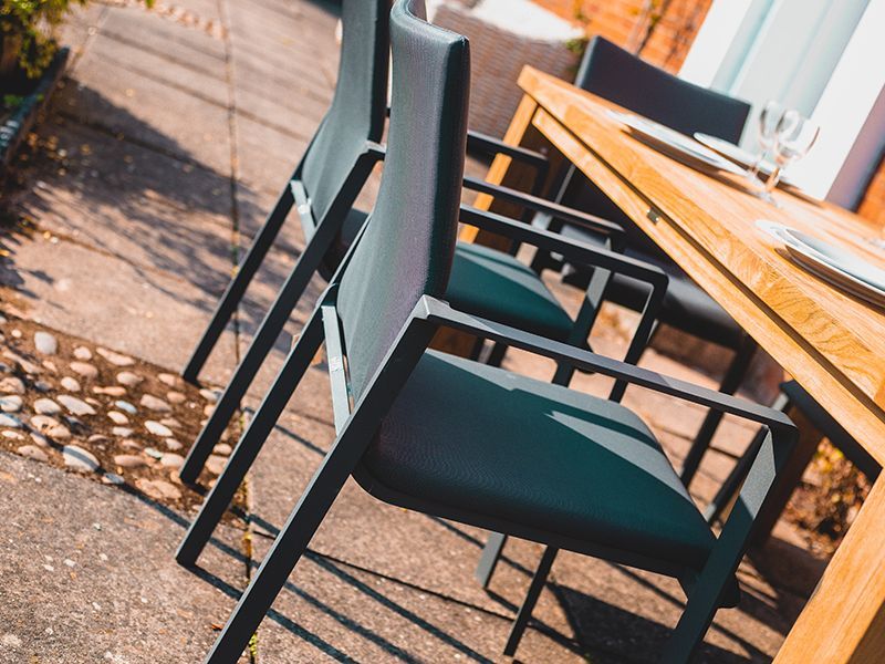 Regent 6 Sense Chair Stacking Set | FSC® Certified-Garden Furniture Centre-HighRange,Metal,Teak,Tables,Dining Set,FSC®,Outdoor Dining-{collection_title}