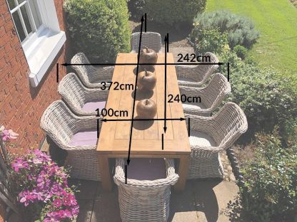 Fiji 8 Chair Rectangular Dining Set