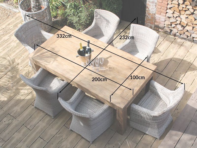 York 6 Chair Rectangular Dining Set -Garden Furniture Centre-HighRange,Reclaimed Furniture,ere,Rattan,Tables,Dining Set,Teak,Outdoor Furniture,Rattan Furniture,Teak Garden Furniture,Outdoor Dining-{collection_title}