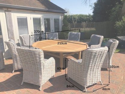 Fiji 8 Chair Dining Set | With Malvern 2.1M FSC® Certified Table