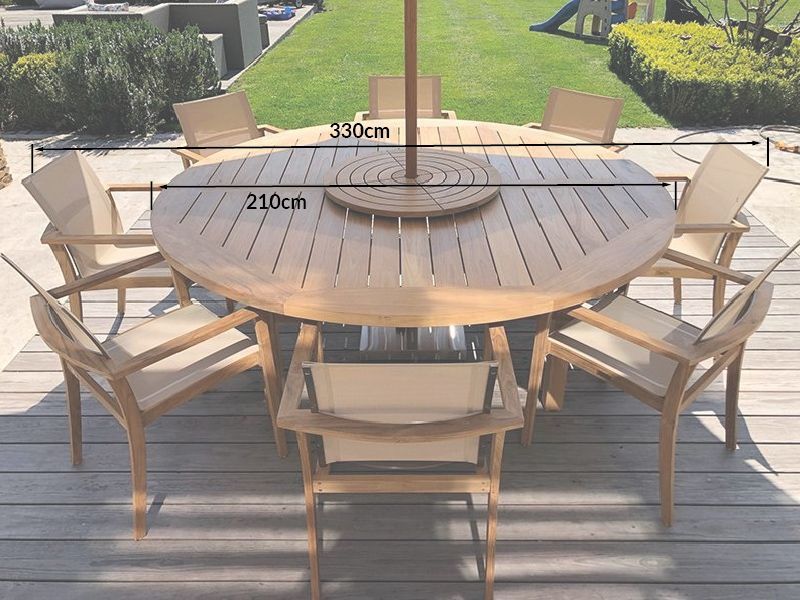 TNT 8 Chair With Malvern 2.1M Dia Table Set -Garden Furniture Centre-HighRange,Tables,Dining Set,Teak,Outdoor Furniture,Teak Garden Furniture,Outdoor Dining-{collection_title}