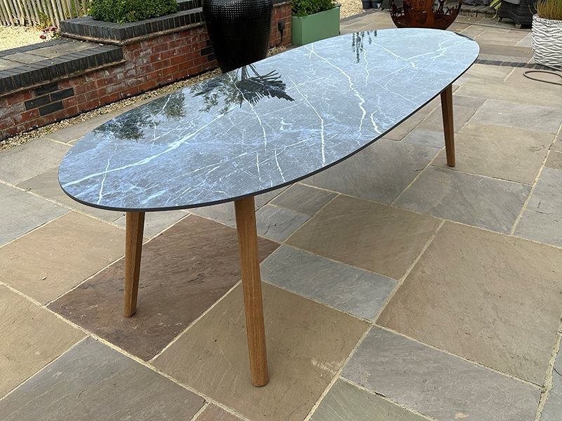 Stone Top 8 Chair Dining Set