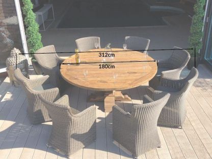 Seville 8 Chair Round Dining Set