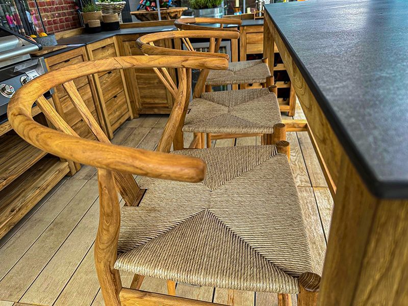Bari Teak Bar Armchair Set | Ex-Display-Garden Furniture Centre-HighRange,Reclaimed Furniture,Bari,Teak,Tables,Dining Set,Outdoor Furniture,Teak Garden Furniture,Outdoor Dining,The Bari Outdoor Kitchen Range,Ex-Display,Showroom exdis,Sale-{collection_title}