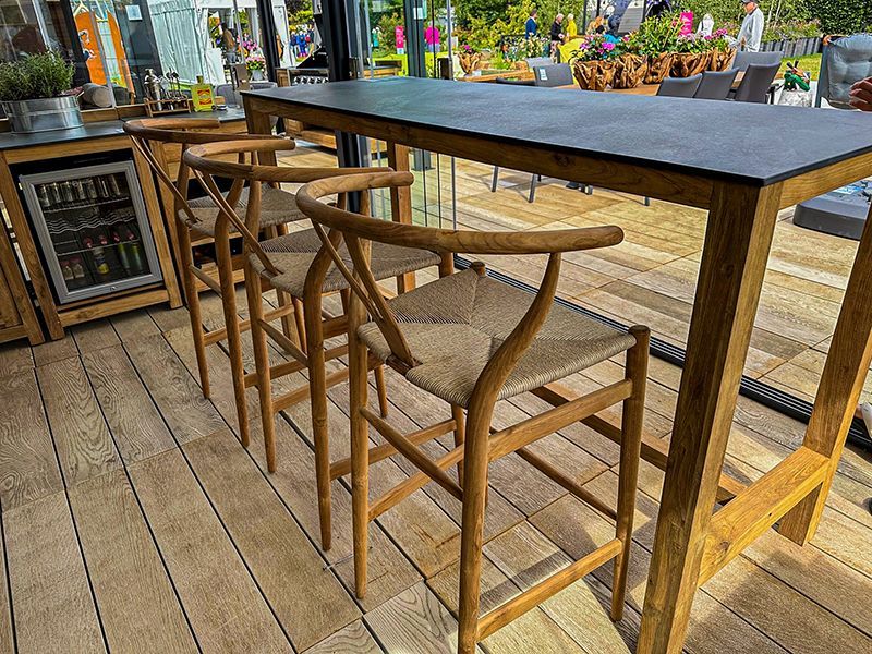 Bari Teak Bar Armchair Set | Ex-Display-Garden Furniture Centre-HighRange,Reclaimed Furniture,Bari,Teak,Tables,Dining Set,Outdoor Furniture,Teak Garden Furniture,Outdoor Dining,The Bari Outdoor Kitchen Range,Ex-Display,Showroom exdis,Sale-{collection_title}