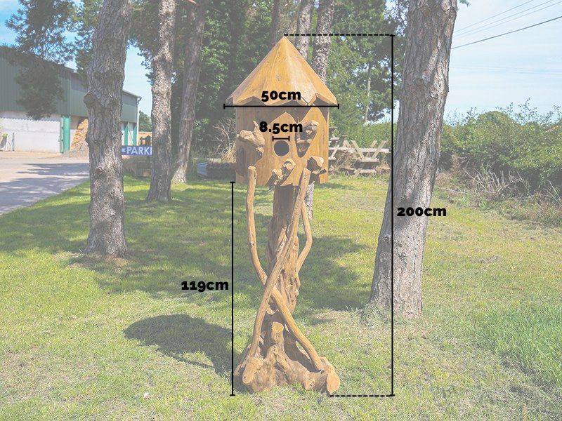 Teak Bird House | Large-Garden Furniture Centre-MidInstock,instock,MidRange,Pets & Wildlife Accessories,Birdhouses & Bird Boxes,Teak,Ornaments Accessories,Accessories,Teak Accessories,Pets & Wildlife-{collection_title}