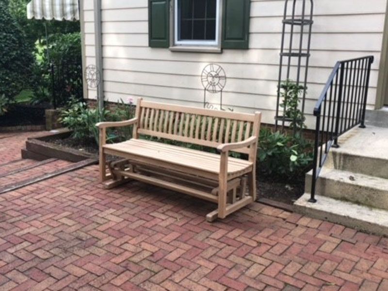 Teak Glider Bench 1.3m-Garden Furniture Centre-MidInstock,instock,MidRange,Teak,Benches,Outdoor Furniture,Teak Benches Benches,Swing Seats & Lounge Chairs,Teak Benches,Memorial Benches-{collection_title}