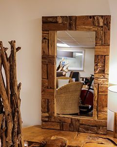 Reclaimed Patchwork Mirror-Garden Furniture Centre-Ornaments,Root,LowRange,Outdoor Furniture,Teak Garden Furniture,Reclaimed Furniture,Indoor Accessories,Teak,Ornaments Accessories,Accessories,Mirrors-{collection_title}
