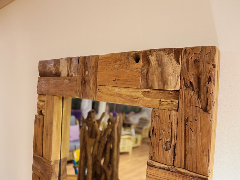 Reclaimed Patchwork Mirror-Garden Furniture Centre-Ornaments,Root,LowRange,Outdoor Furniture,Teak Garden Furniture,Reclaimed Furniture,Indoor Accessories,Teak,Ornaments Accessories,Accessories,Mirrors-{collection_title}