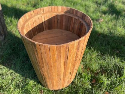 Reclaimed Teak Round Planter
