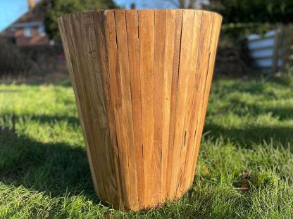 Reclaimed Teak Round Planter
