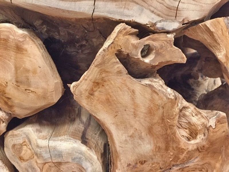 Reclaimed Teak Root Round Coffee Table