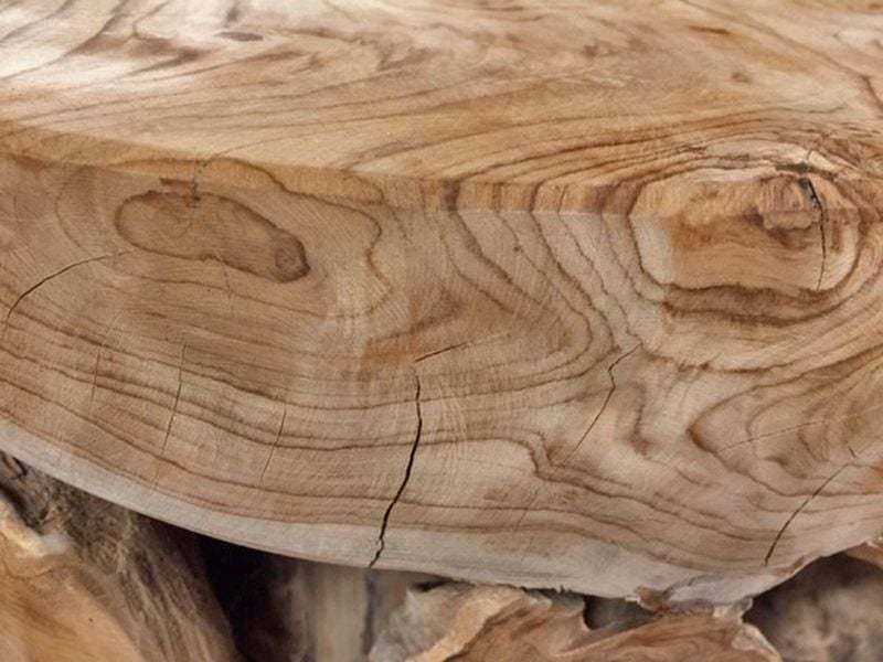 Reclaimed Teak Root Round Coffee Table