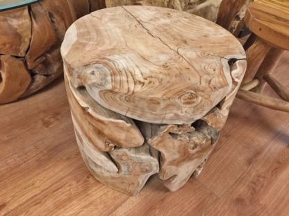 Reclaimed Teak Root Round Coffee Table