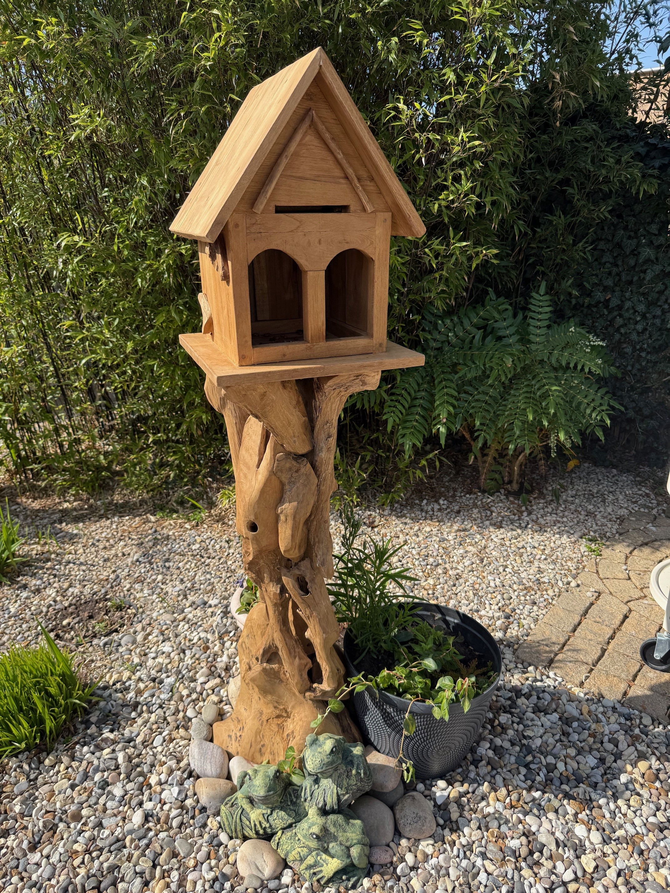 Teak Bird House | Medium