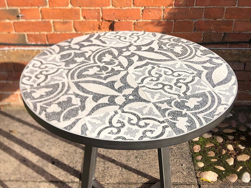 Terrazzo 70cm Table Set -Garden Furniture Centre-MidRange,Metal,Tables,Dining Set,Outdoor Furniture,Metal Furniture,Outdoor Dining,Balcony & Duo Sets-{collection_title}