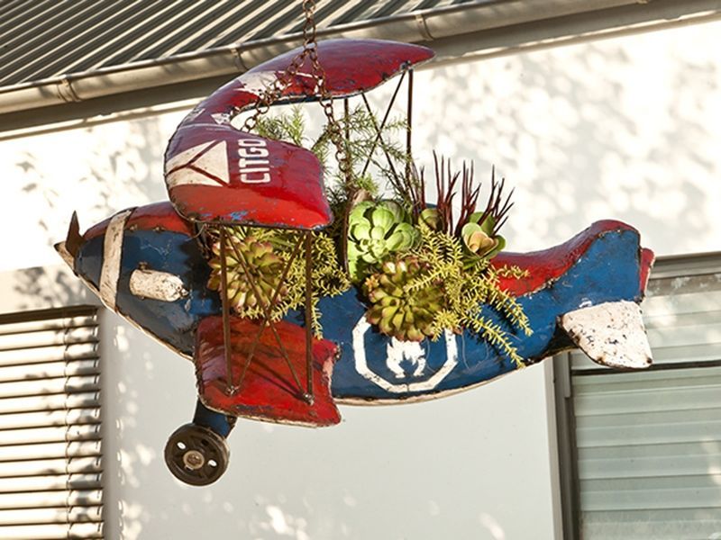 The Doolittle Biplane Drinks Tub -Garden Furniture Centre-48Hour Dispatch,LowRange,Ornaments Accessories,Ornaments,Accessories,Ranges,Think Outside Range,Metal Garden Ornaments,Hanging Garden Ornaments,Novelty Drinks Coolers,Think Outside Range Ranges-{collection_title}
