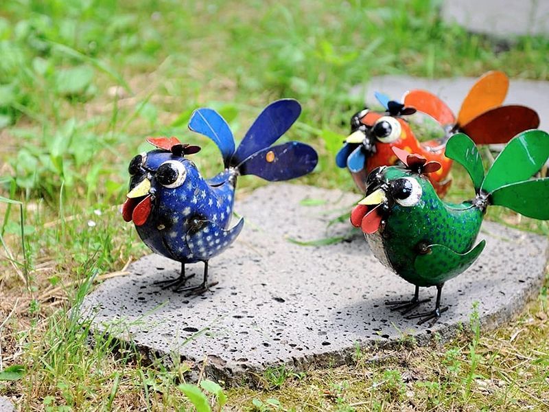 The Pixie Chicks (Set of Three)-Garden Furniture Centre-48Hour Dispatch,LowRange,Under 100,Ornaments,Ranges,Animal Garden Ornaments,Think Outside Range,Metal Garden Ornaments,Think Outside Range Ranges,Ornaments Accessories,Accessories-{collection_title}