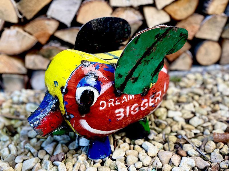 Piggy Money Bank -Garden Furniture Centre-48Hour Dispatch,LowRange,Under 100,Ornaments,Ranges,Animal Garden Ornaments,Think Outside Range,Metal Garden Ornaments,Think Outside Range Ranges,Gifts,Ornaments Accessories,Accessories-{collection_title}