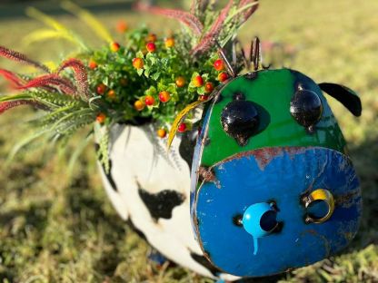 Barnyard Cow Planter