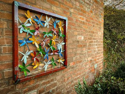 Dragonfly Square Framed Wall Panel