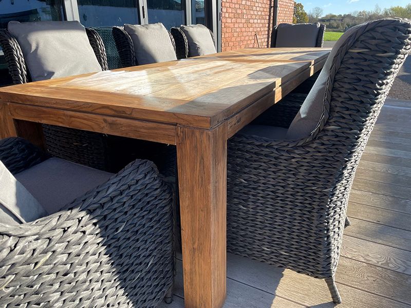 Thornbury 8 Chair Dining Set-Garden Furniture Centre-HighRange,Reclaimed Furniture,Rattan,Tables,Dining Set,Teak,Outdoor Furniture,Teak Garden Furniture,Outdoor Dining,Autumn & Winter Sale-{collection_title}