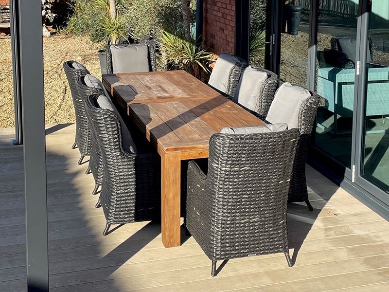 Thornbury 8 Chair Dining Set-Garden Furniture Centre-HighRange,Reclaimed Furniture,Rattan,Tables,Dining Set,Teak,Outdoor Furniture,Teak Garden Furniture,Outdoor Dining,Autumn & Winter Sale-{collection_title}