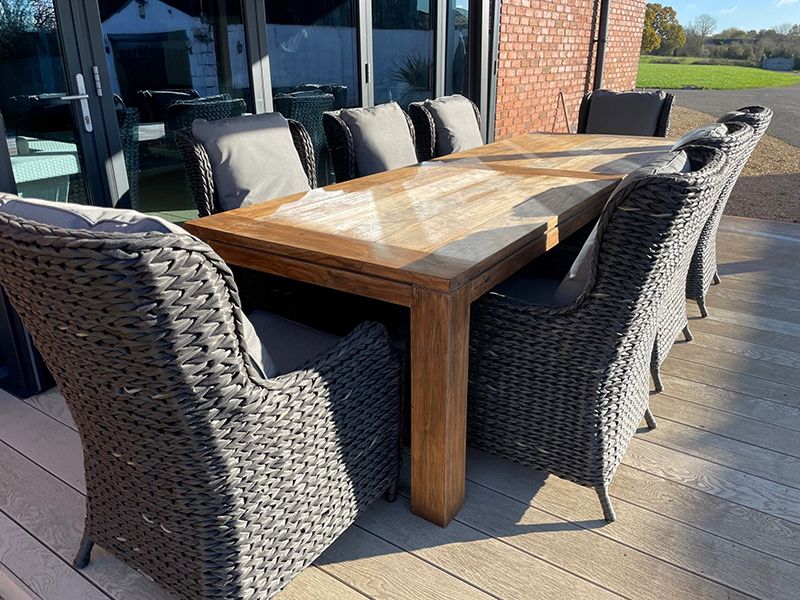 Thornbury 8 Chair Dining Set-Garden Furniture Centre-HighRange,Reclaimed Furniture,Rattan,Tables,Dining Set,Teak,Outdoor Furniture,Teak Garden Furniture,Outdoor Dining,Autumn & Winter Sale-{collection_title}