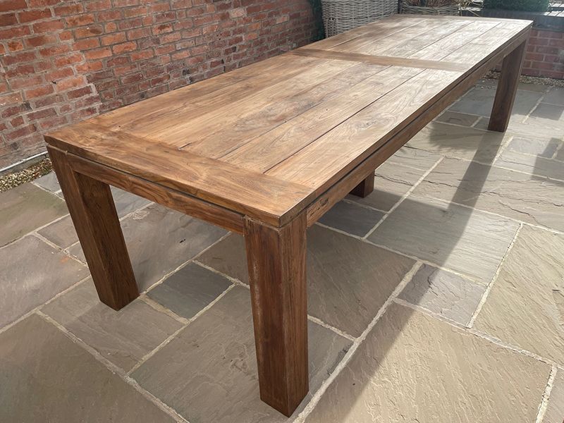 Thornbury 3m Reclaimed Teak Table -Garden Furniture Centre-HighRange,Teak,Dining Table,Rustic Oak Range,Outdoor Dining,Teak Garden Furniture,Reclaimed Furniture,Tables,Teak Tables-{collection_title}