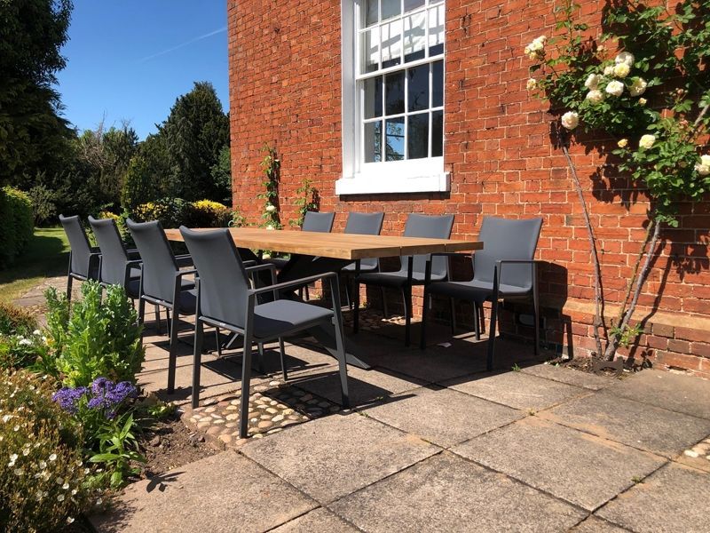 Timor Sense 8 Chair Dining Set Life Range | FSC® Certified -Garden Furniture Centre-HighRange,Metal,Teak,Tables,Dining Set,Metal Furniture,Ranges,Life Range,Outdoor Dining,Spring & Summer Sale,FSC®,Autumn & Winter Sale-{collection_title}