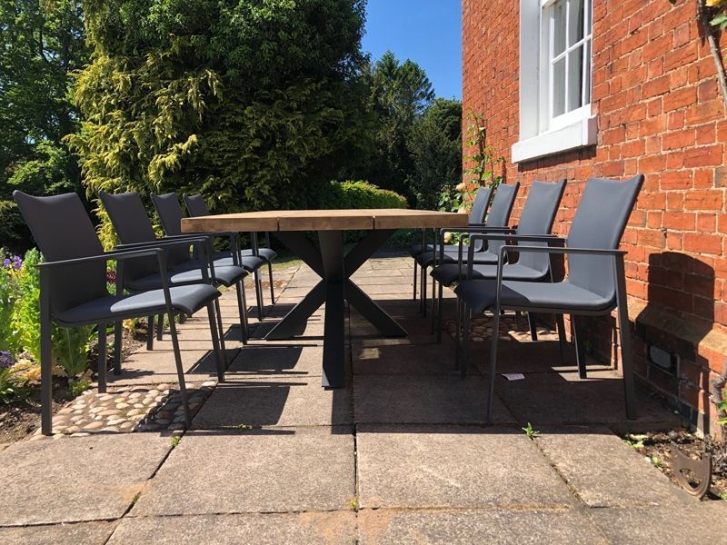 Timor Sense 8 Chair Dining Set Life Range | FSC® Certified -Garden Furniture Centre-HighRange,Metal,Teak,Tables,Dining Set,Metal Furniture,Ranges,Life Range,Outdoor Dining,Spring & Summer Sale,FSC®,Autumn & Winter Sale-{collection_title}