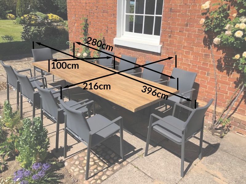 Timor Sense 10 Chair Dining Set Life Range | FSC® Certified | Ex-Display-Garden Furniture Centre-HighRange,Metal,Teak,Tables,Dining Set,Outdoor Furniture,Teak Garden Furniture,Metal Furniture,Ranges,Life Range,Outdoor Dining,Autumn & Winter Sale,FSC®,Sale,Showroom exdis,Ex-Display-{collection_title}