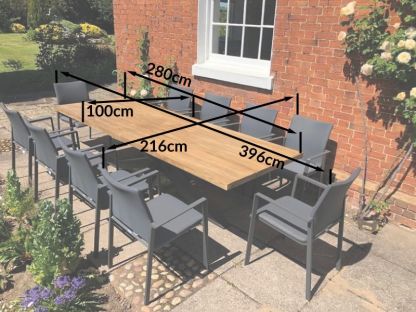 Timor Sense 10 Chair Dining Set Life Range | FSC® Certified 