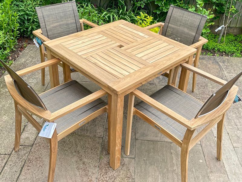 Windsor 90cm Square Table | FSC® Certified-Garden Furniture Centre-MidInstock,instock,MidRange,Dining Table,Outdoor Dining,Outdoor Furniture,Teak Garden Furniture,FSC®,Teak,Tables,Teak Tables-{collection_title}