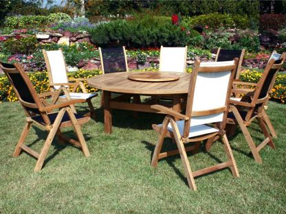TNT 6 Recliner Set and 1.8m Chunky Table