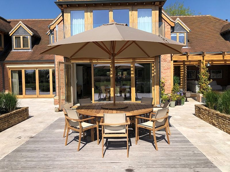 TNT 8 Chair With Malvern 2.1M Dia Table Set -Garden Furniture Centre-HighRange,Tables,Dining Set,Teak,Outdoor Furniture,Teak Garden Furniture,Outdoor Dining-{collection_title}