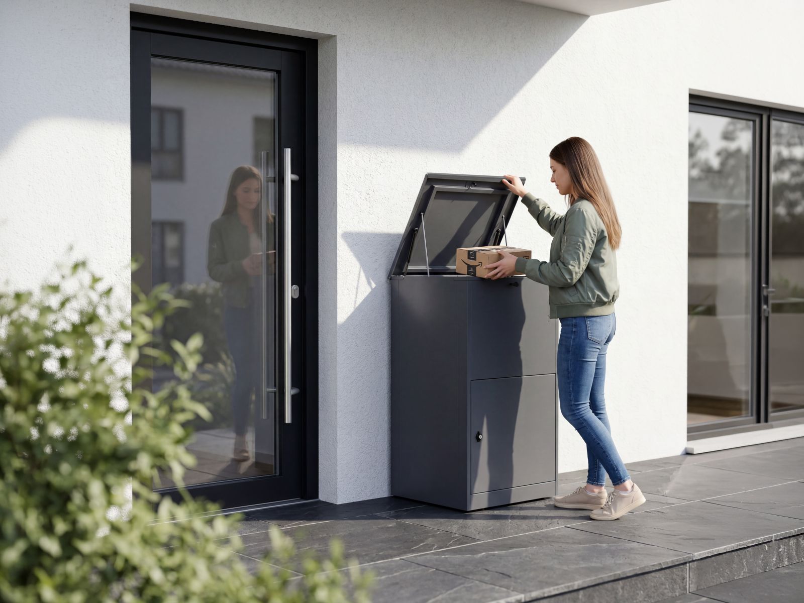 Top Opening Lockable Home Parcel Box | Anthracite