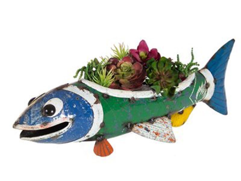 Travis The Trout Planter-Garden Furniture Centre-48Hour Dispatch,LowRange,Ornaments,Accessories,Ranges,Animal Garden Ornaments,Think Outside Range,Metal Garden Ornaments,Garden Planters,Think Outside Range Ranges,Ornaments Accessories-{collection_title}