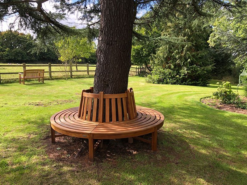 Medium Circular Tree Bench-Garden Furniture Centre-HighRange,park benches,Benches,Outdoor Furniture,Teak Benches Benches,Tree Benches,Curved Benches-{collection_title}